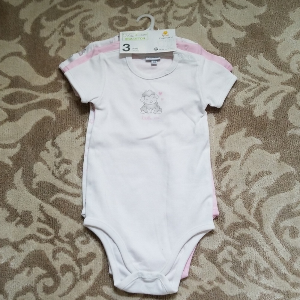 3 pack girls onesies 24-30 months nwt